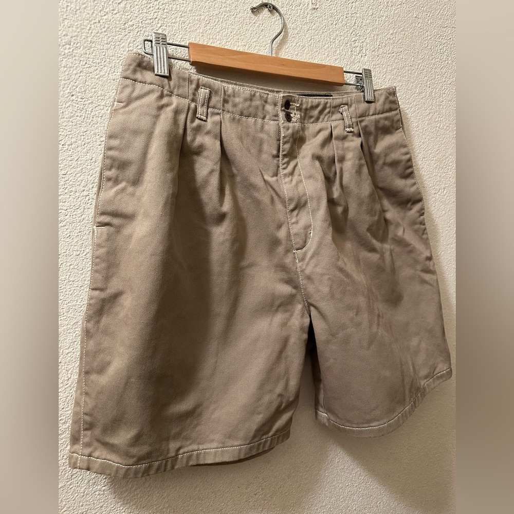 Geoffrey Hunter Shorts Women Tan Cotton Vintage Size 16.